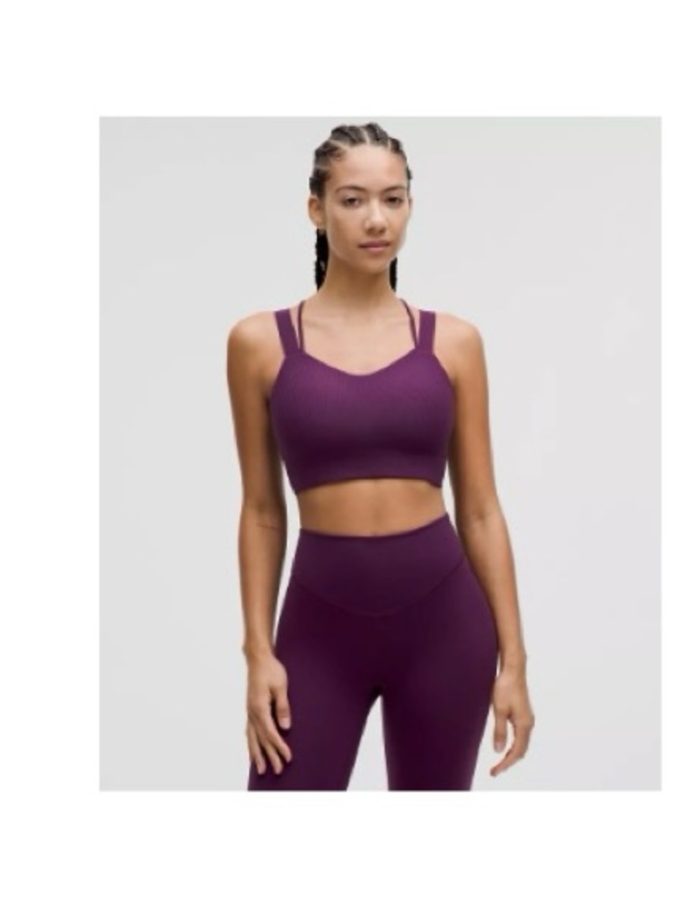 Lululemon Like a Cloud Ribbed Longline Bra Light Support, D/DD Cup